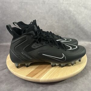 Nike Alpha Huarache 8 Elite Lacrosse Cleats Black Shoes Mens Size 12 CW4440-011